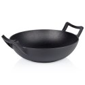 Patelnia Wok Żeliwna 32 cm VILDE Cast Line do Piekarnika Indukcja