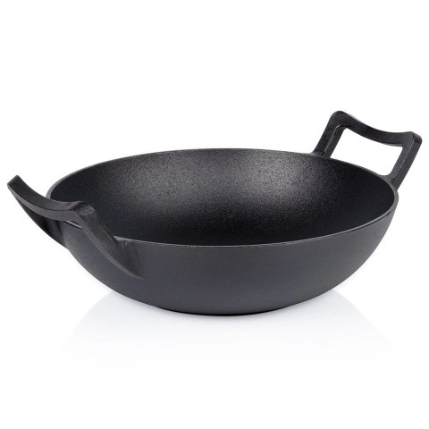 Patelnia Wok Żeliwna 32 cm VILDE Cast Line do Piekarnika Indukcja