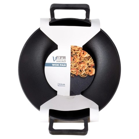 Patelnia Wok Żeliwna 32 cm VILDE Cast Line do Piekarnika Indukcja