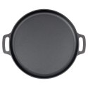 Patelnia Żeliwna Okrągła 35 cm VILDE Cast Line do Indukcji Grill