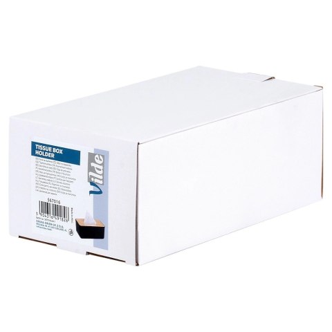 Pojemnik na Chusteczki Czarny Bambus 24 x 13 x 9,5 cm z Drewnianą Pokrywą