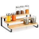 Półka Kuchenna Drewniana 3 Poziomowa Organizer 32 x 235 cm VILDE Przyprawy