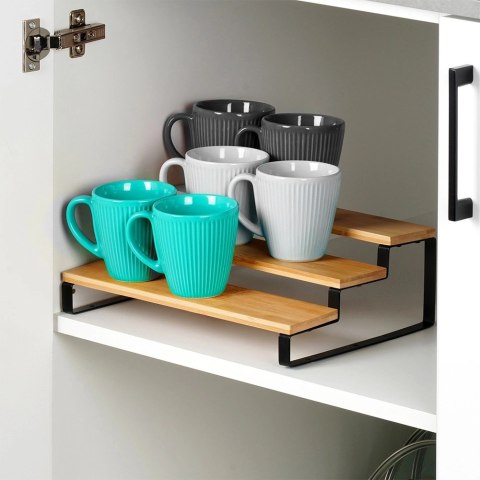 Półka Kuchenna Drewniana 3 Poziomowa Organizer 32 x 235 cm VILDE Przyprawy