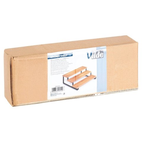 Półka Kuchenna Drewniana 3 Poziomowa Organizer 32 x 235 cm VILDE Przyprawy