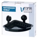 Półka Pod Prysznic Narożna Czarna na Przyssawki VILDE 28 x 22 cm