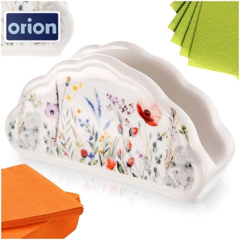 Serwetnik Porcelanowy Wzór MAKI Kwiaty 13 x 4,5 x 7 cm ORION