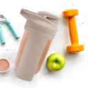 Shaker Treningowy z Kulą Tritan Szczelny 700 ml Beżowy ORION