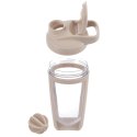 Shaker Treningowy z Kulą Tritan Szczelny 700 ml Beżowy ORION