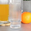 Szklanki Wysokie Zestaw 6 szt. 320 ml VILDE Ryflowane Szkło do Zmywarki