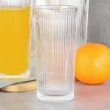 Szklanki Wysokie Zestaw 6 szt. 320 ml VILDE Ryflowane Szkło do Zmywarki