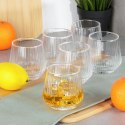 Szklanki Zestaw 6 szt. 350 ml VILDE Ryflowane Szkło do Whisky Zmywarka