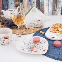 Talerz deserowy porcelanowy serce MAKI 17,5x17 cm