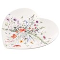 Talerz deserowy porcelanowy serce MAKI 17,5x17 cm