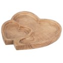 Talerz do Serwowania Drewniany MANGO Podwójne Serce 23 x 20 cm