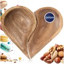 Zestaw Talerzy do Serwowania Drewno MANGO 2 szt. Serce 30,5 x 27 cm