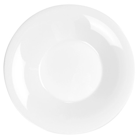 Talerze Obiadowe Głębokie Szkło Białe 400 ml 6 szt. VILDE 21,5 cm