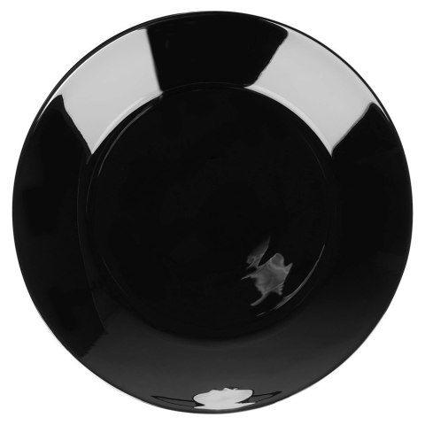 Talerze Obiadowe Płytkie Szkło Czarne 6 szt. VILDE 25,5 cm Opalowe