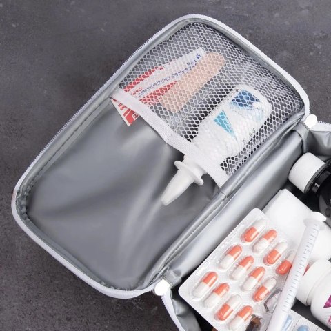 Torba na Leki Termiczna TERMO ORION Biała Podróż Wewnętrzne Kieszenie