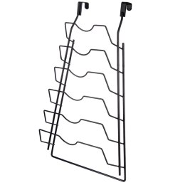 Wieszak na Pokrywki Metalowy Czarny ORION na 6 Pokrywek RADKA