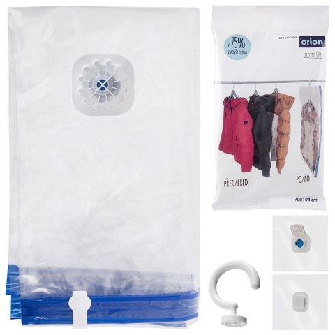 Worek Próżniowy na Ubrania ORION z Wieszakiem na Kurtki 70 x 104 cm