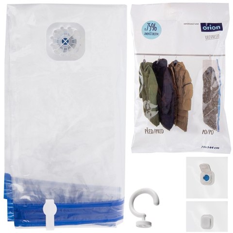 Worek Próżniowy na Ubrania ORION z Wieszakiem na Kurtki 70 x 144 cm