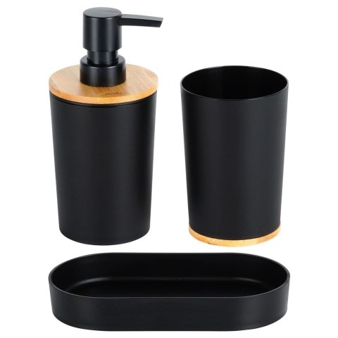 Zestaw Łazienkowy 3 el. VILDE Dozownik Kubek Podstawka Bambus