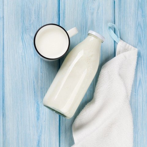 Butelka na Mleko ORION Szklana 1 L z Zakrętką do Napojów Soku