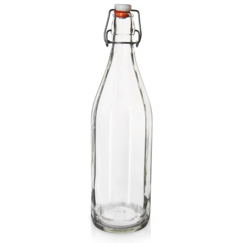 Butelka Szklana ORION 750 ml z Klipsem Retro na Wino Lemonadę lub Soki