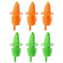 Nalewaki do Butelek ORION 6 szt. Elastyczne Zielone i Pomarańczowe