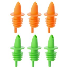 Nalewaki do Butelek ORION 6 szt. Elastyczne Zielone i Pomarańczowe