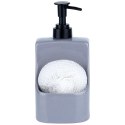 Dozownik do Naczyń Ceramiczny VILDE 400 ml z Gąbką, Szary Błyszczący Połysk