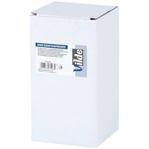 Dozownik do Naczyń Ceramiczny VILDE 400 ml z Gąbką, Szary Błyszczący Połysk