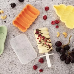 Forma do Lodów ORION z Pokrywką Pomarańczowa Patyczek do Zmywarki