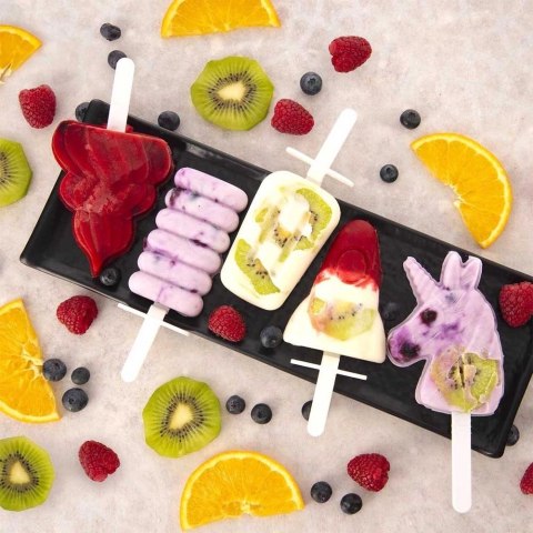 Forma do Lodów ORION z Pokrywką Pomarańczowa Patyczek do Zmywarki