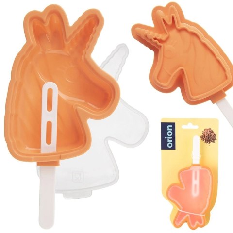 Forma do Lodów ORION Jednorożec Silikonowa z Pokrywką Patyczek do Zmywarki