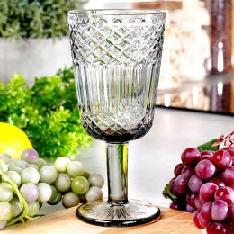 Kieliszek do Wina VILDE Szklany Czarny 270 ml Zdobiony Elegancki