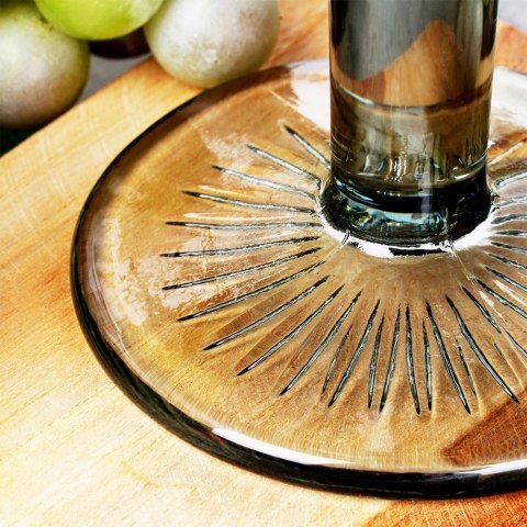 Kieliszek do Wina VILDE Szklany Czarny 270 ml Zdobiony Elegancki