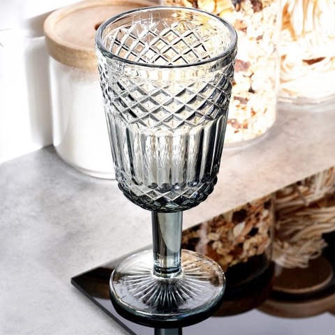 Kieliszek do Wina VILDE Szklany Czarny 270 ml Zdobiony Elegancki