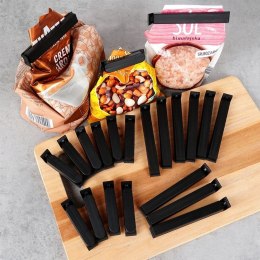 Klipsy do Torebek VILDE 22 szt. Czarny 2 Rozmiary Tworzywo Szczelne