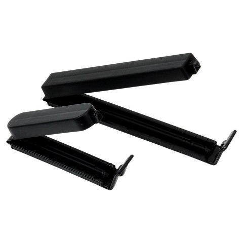 Klipsy do Torebek VILDE 22 szt. Czarny 2 Rozmiary Tworzywo Szczelne