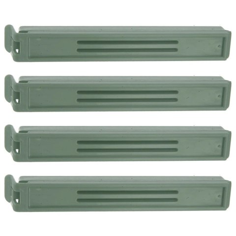 Klipsy do Torebek ORION 4 szt. Zielone 11 cm Tworzywo do Żywności