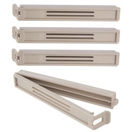 Klipsy do Torebek ORION 4 szt. Beżowe 11 cm Tworzywo Szczelne Wygodne