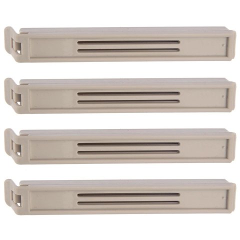 Klipsy do Torebek ORION 4 szt. Beżowe 11 cm Tworzywo Szczelne Wygodne