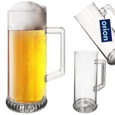 Kufel do Piwa Plastikowy 620 ml ORION Przezroczysty Stabilny