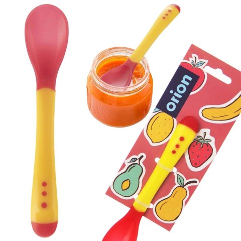 Łyżeczka Dziecięca z Miękką Końcówką Kolorowa 13,5 x 2,5 cm ORION
