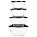 Miska szklana z pokrywką 750 ml / 1 l / 1,5 l / 2 l 4 szt.