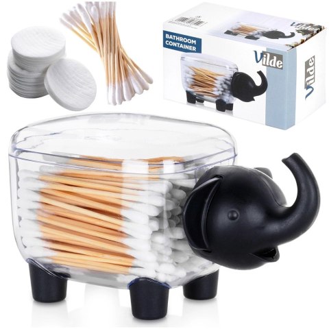 Pojemnik na Patyczki Słonik Dekoracyjny 15,5 x 7 x 8 cm VILDE Przezroczysty