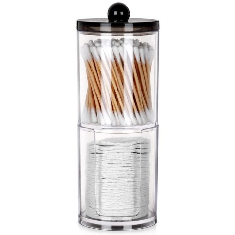 Pojemnik na Patyczki Płatki 2-Poziomowy 7 x 19,5 cm VILDE z Podajnikiem