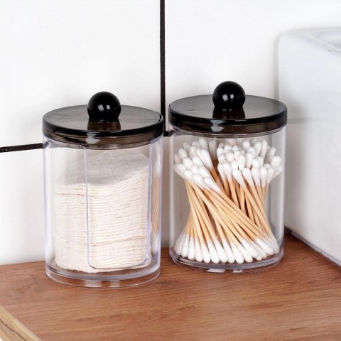 Pojemnik na Płatki Kosmetyczne z Podajnikiem 7 x 11 cm VILDE z Pokrywką