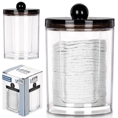 Pojemnik na Płatki Kosmetyczne z Podajnikiem 7 x 11 cm VILDE z Pokrywką